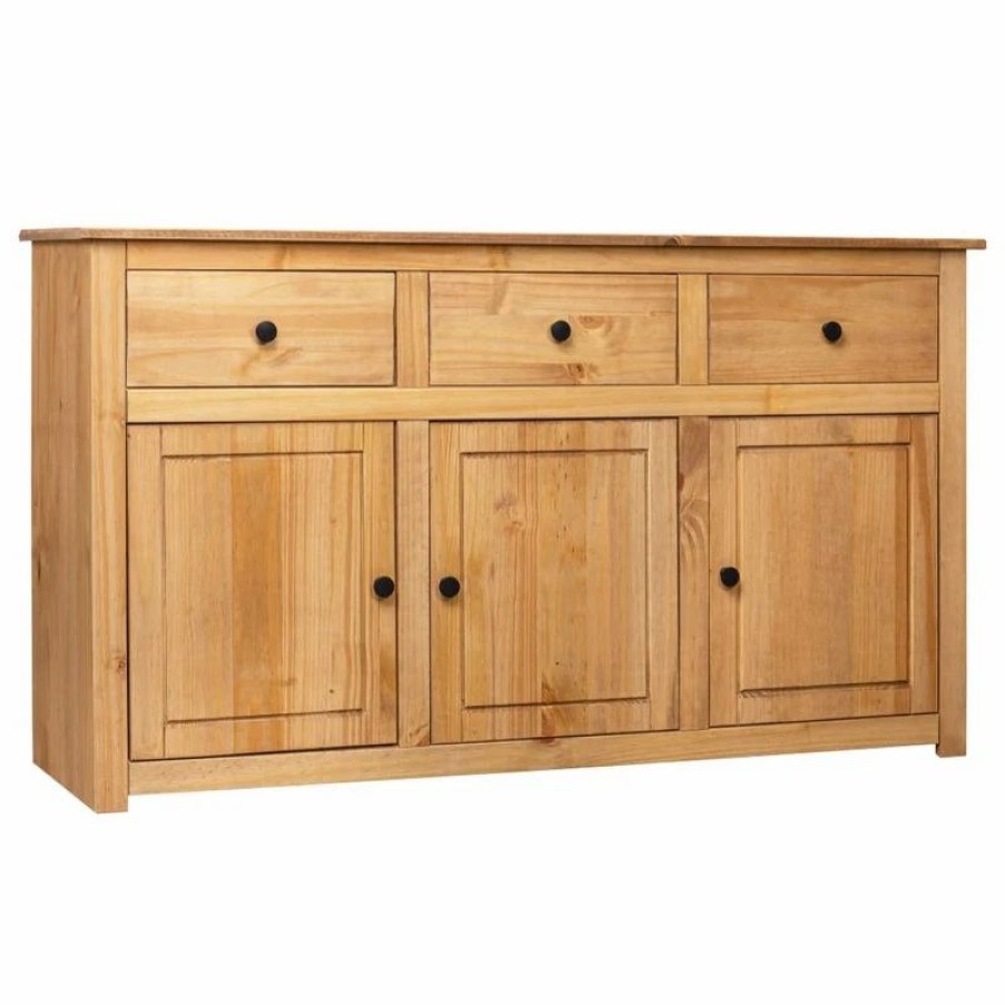 Buffets & Sideboards * | Vida Xl International B.V. Vidaxl Solid Wood Pine Sideboard Panama Range Storage Cabinet Chest Furniture