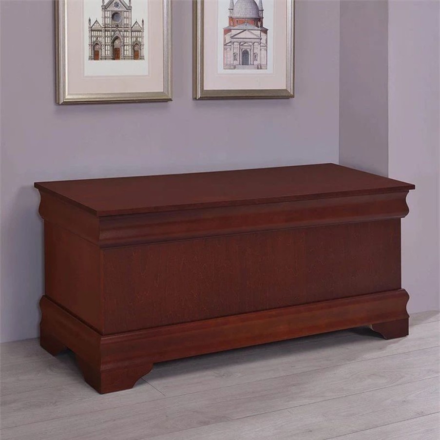 Accent Chests & Cabinets * | Coaster Home Furnishings Coaster Louis Philippe Cedar Blanket Chest In Warm Brown