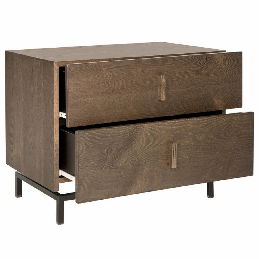 Accent Chests & Cabinets * | Safavieh Herschel Cabinet, Dark Brown & Black