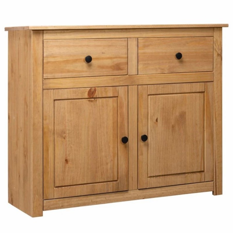 Buffets & Sideboards * | Vida Xl International B.V. Vidaxl Solid Wood Pine Sideboard Panama Range Storage Cabinet Chest Furniture