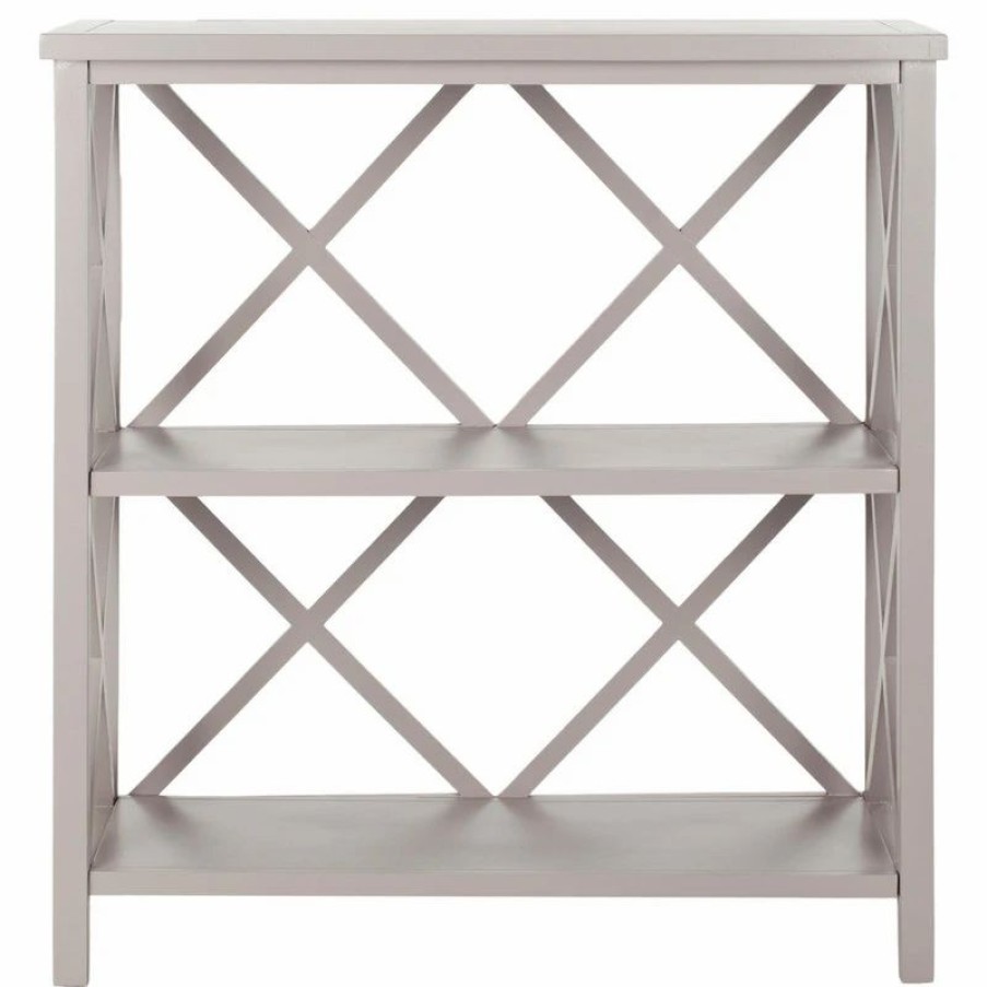 Bookcases * | Safavieh Liam 2 Tier Open Bookcase, Quartz Gray