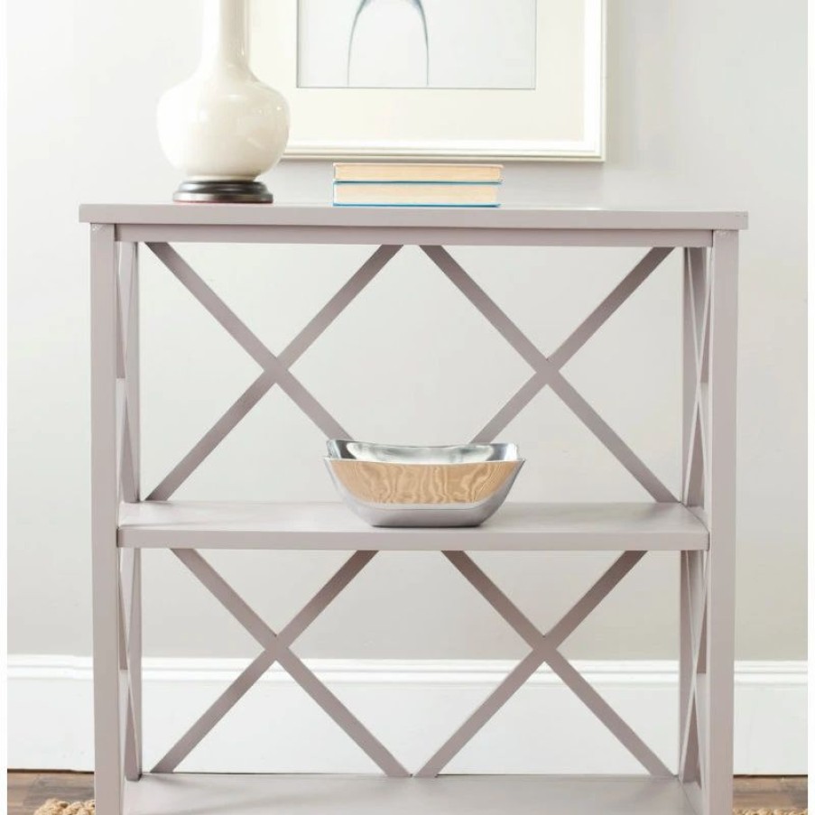 Bookcases * | Safavieh Liam 2 Tier Open Bookcase, Quartz Gray