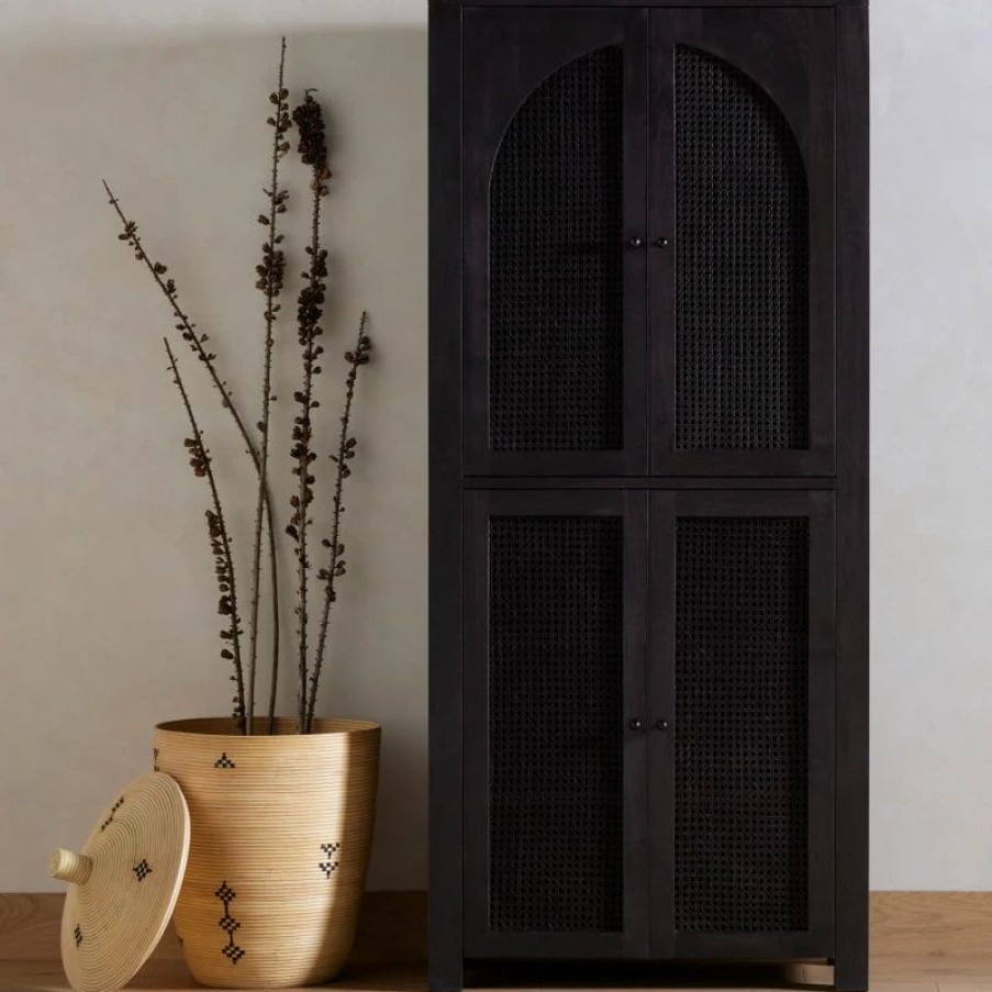 China Cabinets & Hutches * | Four Hands Tilda Cabinet, Black Wash Mango