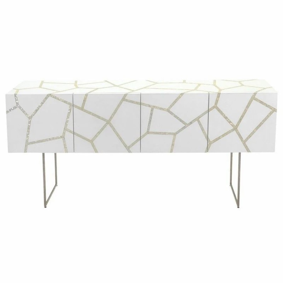 Buffets & Sideboards * | Safavieh Ashley Mother Of Pearl Buffet, White