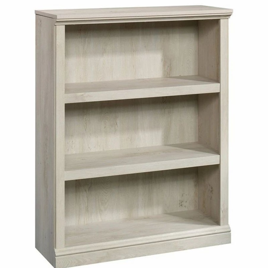 Bookcases * | Sauder Engineered Wood 3 Shelf Bookcase In Chalked Chestnut Finish