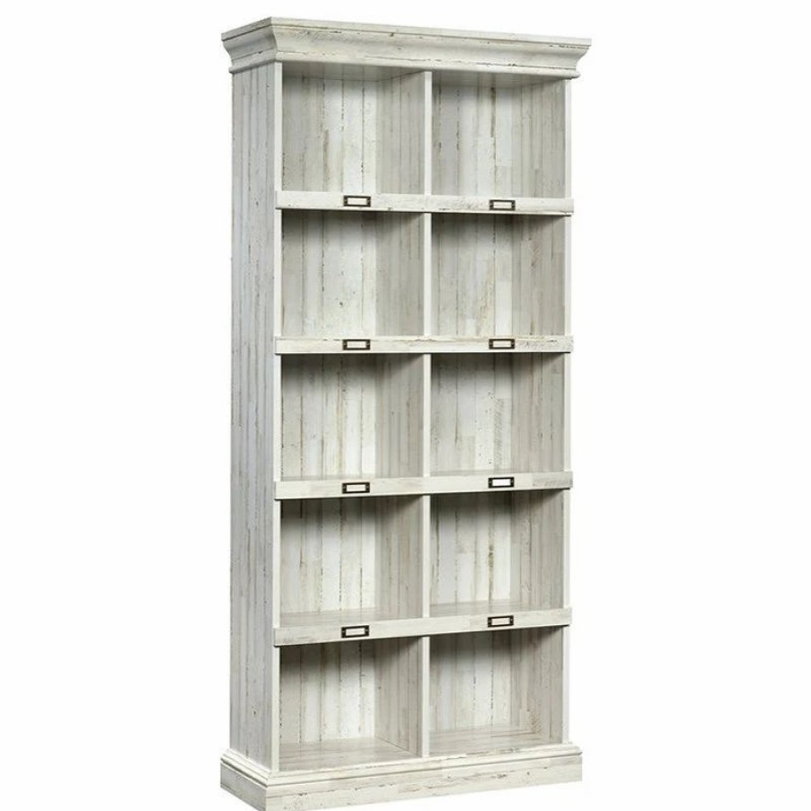 Bookcases * | Sauder Barrister Lane Engineered Wood Tall 10-Cubby Bookcase In White