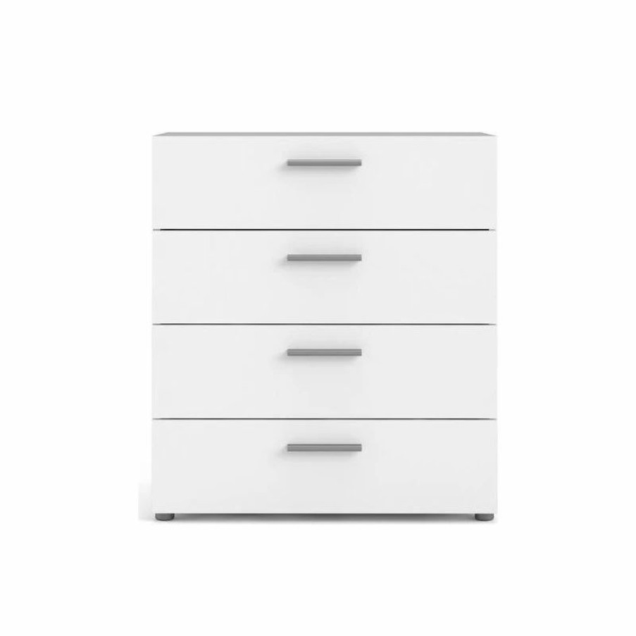 Dressers * | Tvilum Austin 4 Drawer Chest, White