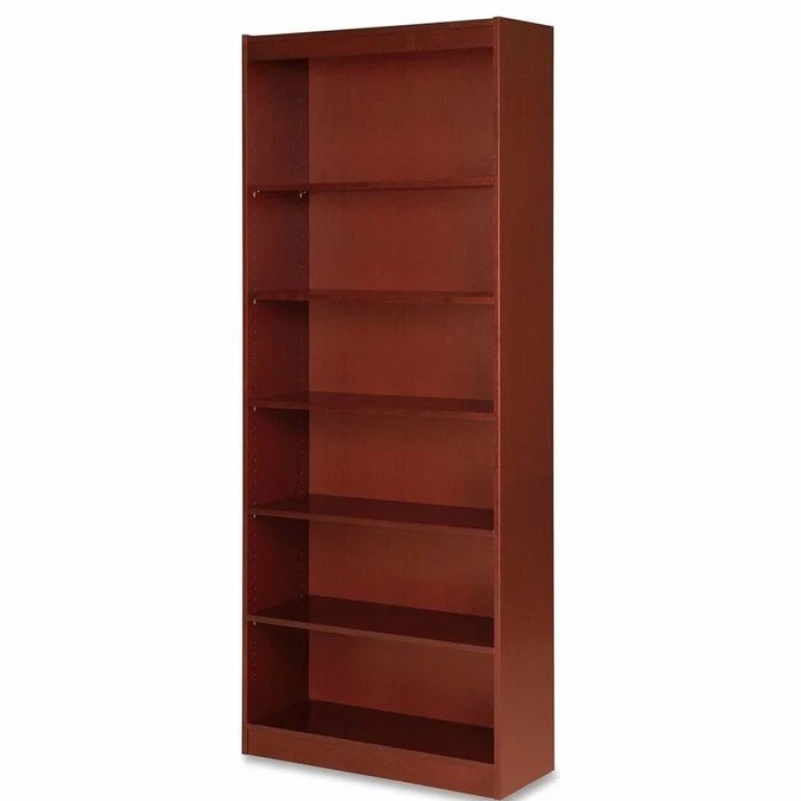 Bookcases * | Lorell_Biehler Lorell Six Shelf Panel Bookcase, 36 W X 12 D X 84 H, Veneer, Wood