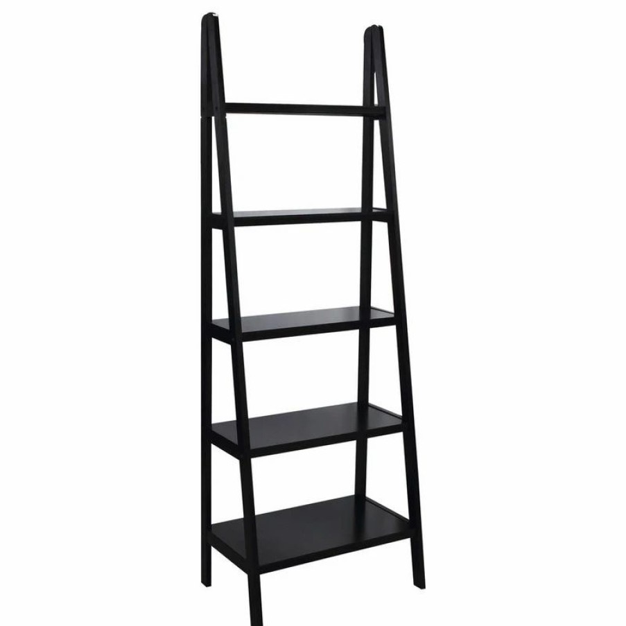 Bookcases * | Casual Home 5-Shelf Ladder Bookcase, Espresso