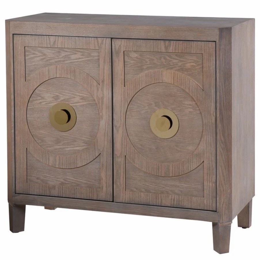 Accent Chests & Cabinets * | Stylecraft Gemma Brooks Two Door Accent Cabinet With Adjustable Interior Shelf Gray