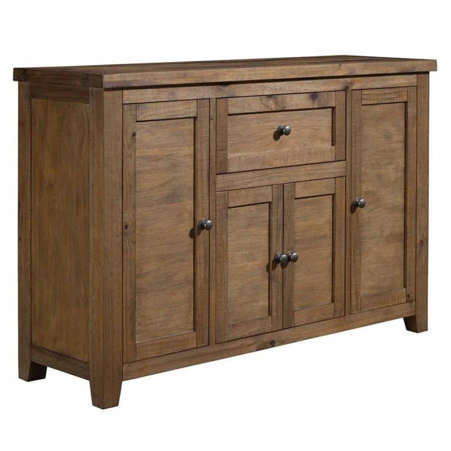 Buffets & Sideboards * | Alpine Furniture, Inc Alpine Furniture Kensington Wood Dining Server In Reclaimed Natural