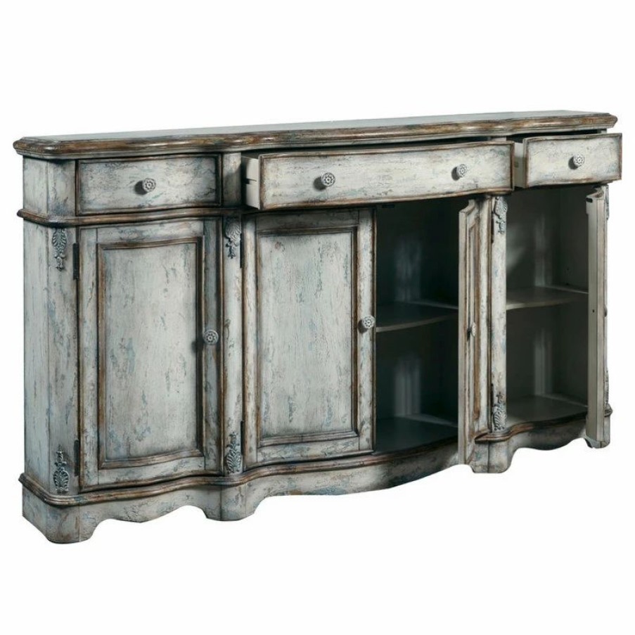 Buffets & Sideboards * | Homefare Vintage Distressed Credenza