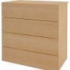 Accent Chests & Cabinets * | Nexera 4-Drawer Chest, Natural Maple