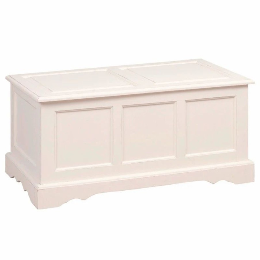 Accent Chests & Cabinets * | Carolina Classics Camden Blanket Chest, Antique Ivory