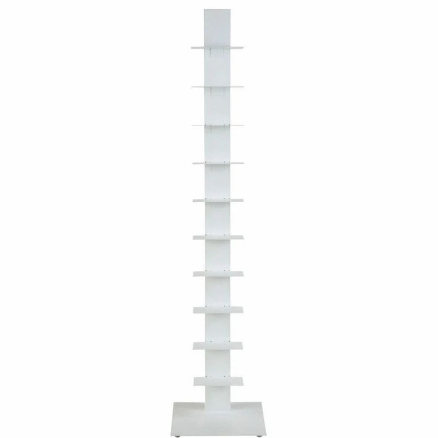 Bookcases * | Euro Style Sapiens 60 Bookcase Tower, White