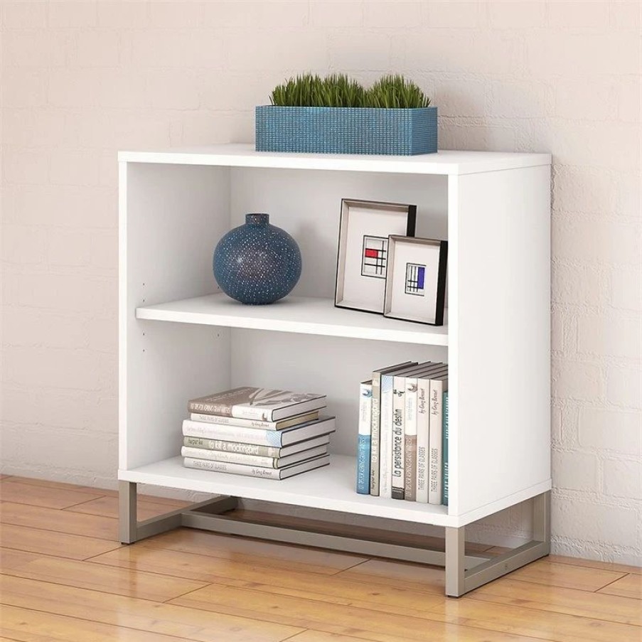 Bookcases * | Office By Kathy Ireland Method Bookcase Cabinetm, White