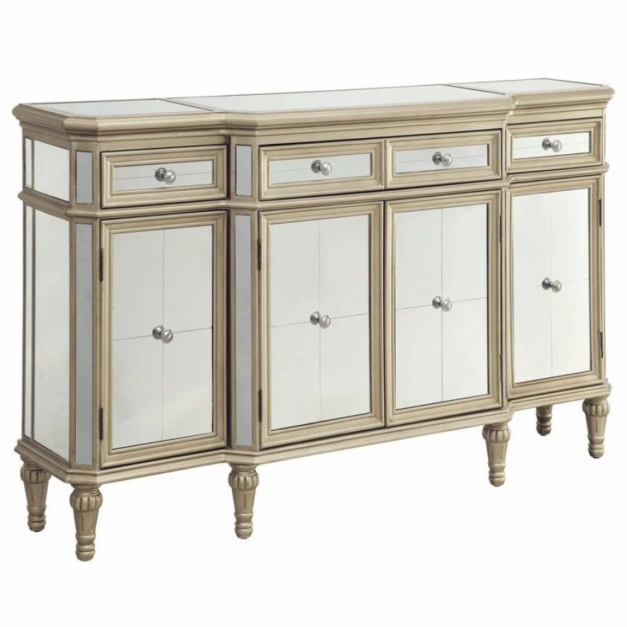 Buffets & Sideboards * | Coast To Coast Imports, Llc 3-Drawer 4-Door Credenza