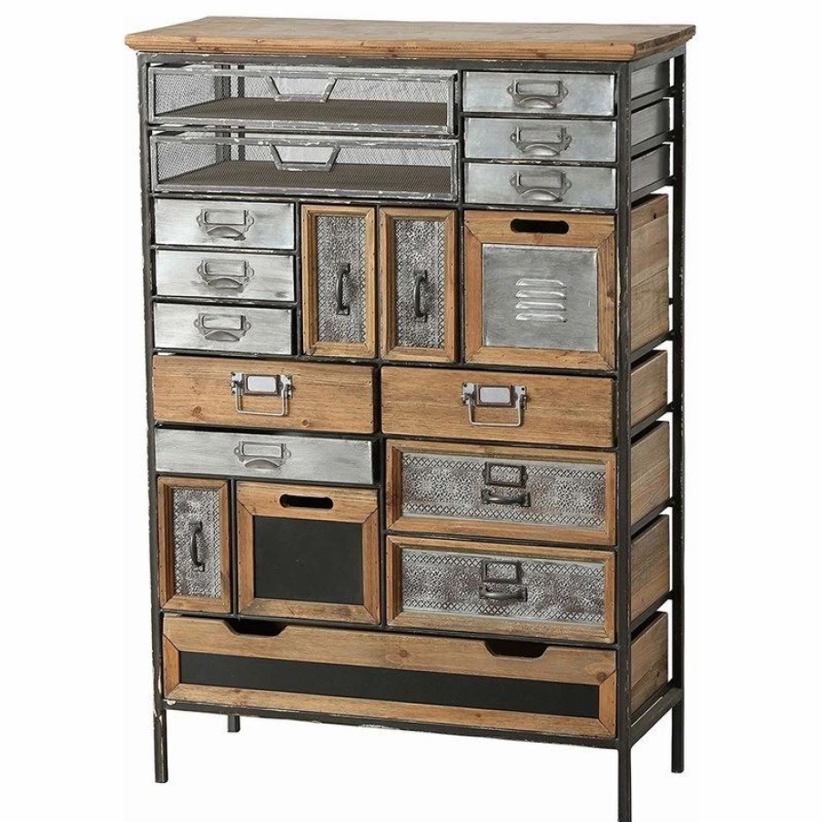 Dressers * | Whole House Worlds Industrial Chic Multi Drawer Chest