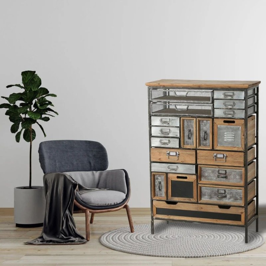 Dressers * | Whole House Worlds Industrial Chic Multi Drawer Chest