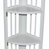 Bookcases * | Casual Home 4-Shelf Corner Folding Bookcase, White