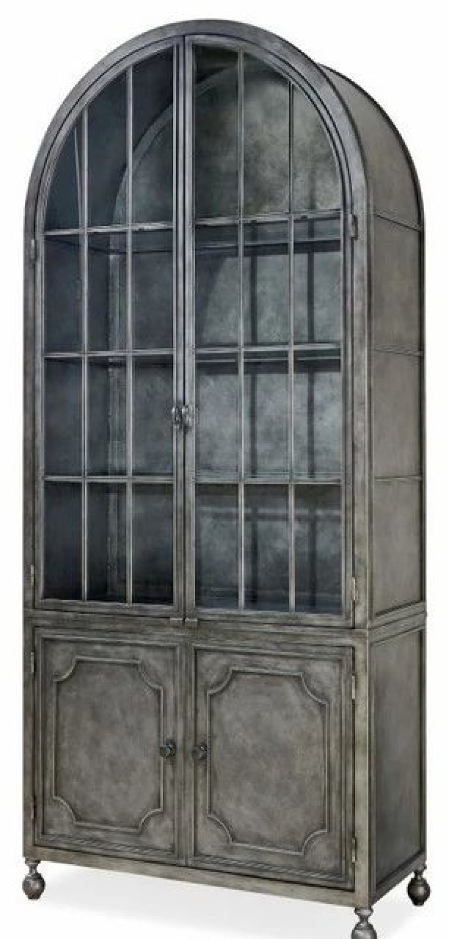 China Cabinets & Hutches * | Zin Home Maison French Industrial Metal Curio Display Cabinet