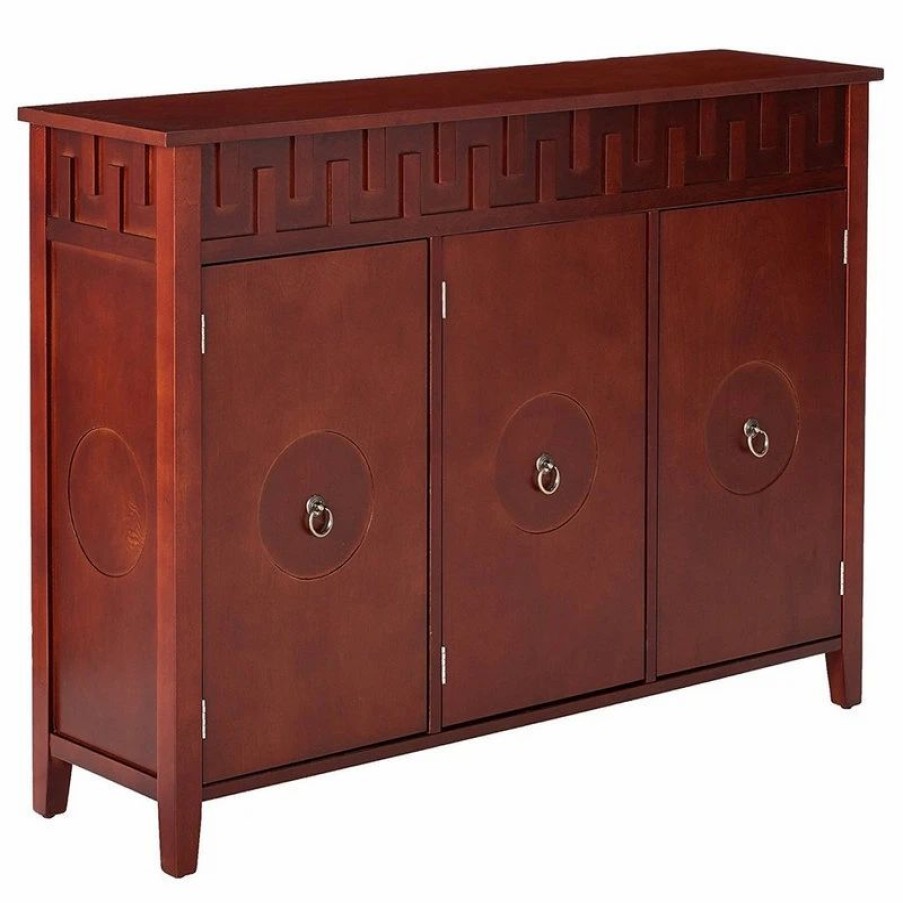 Buffets & Sideboards * | Pilaster Designs Mackenzie Walnut Wood Contemporary Sideboard Buffet Server Cabinet