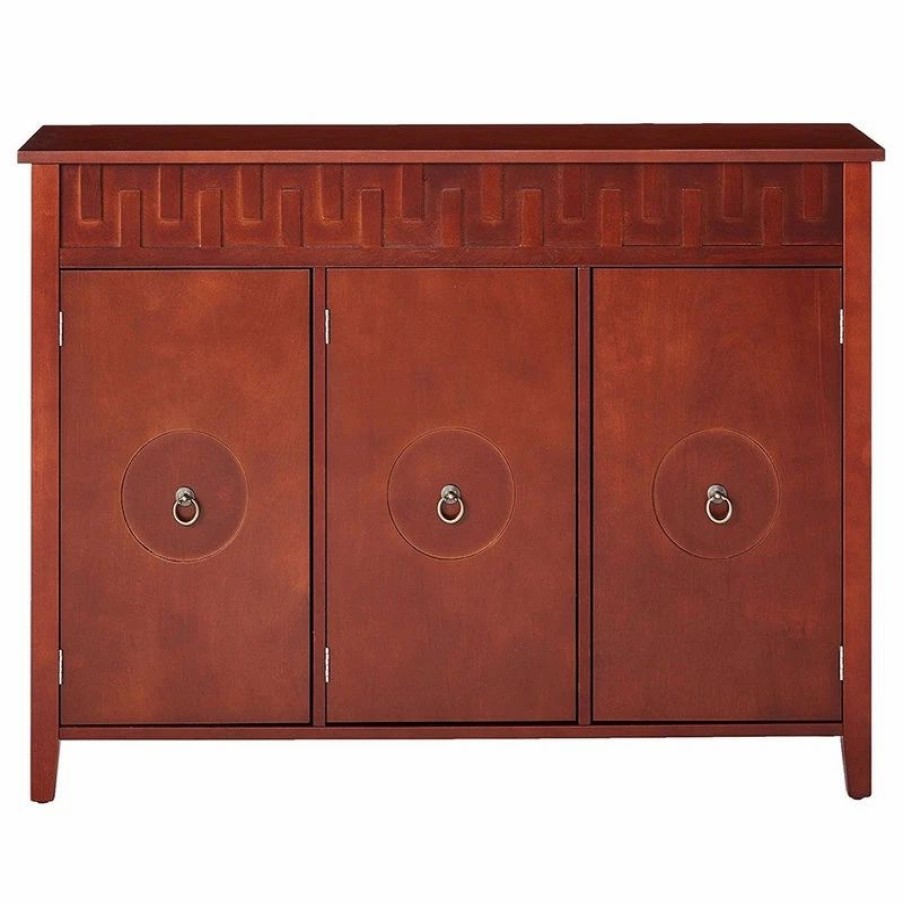 Buffets & Sideboards * | Pilaster Designs Mackenzie Walnut Wood Contemporary Sideboard Buffet Server Cabinet