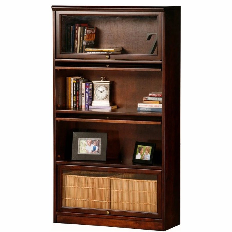 Bookcases * | Eagle Furniture Promo 4-Door Lawyer Bookcase, Caribbean Rum