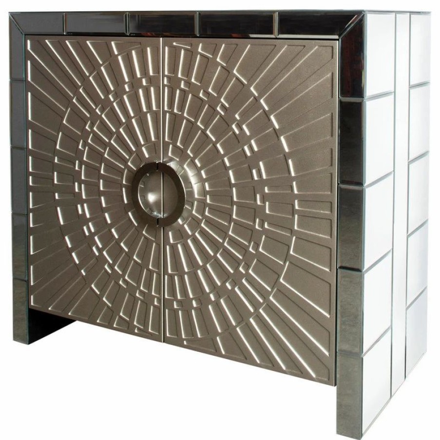 Accent Chests & Cabinets * | Statements By J La Croisette Mirrored Cabinet