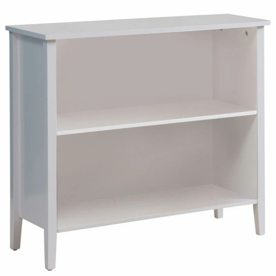 Bookcases * | Pilaster Designs Paris 2-Shelf Bookcase, White