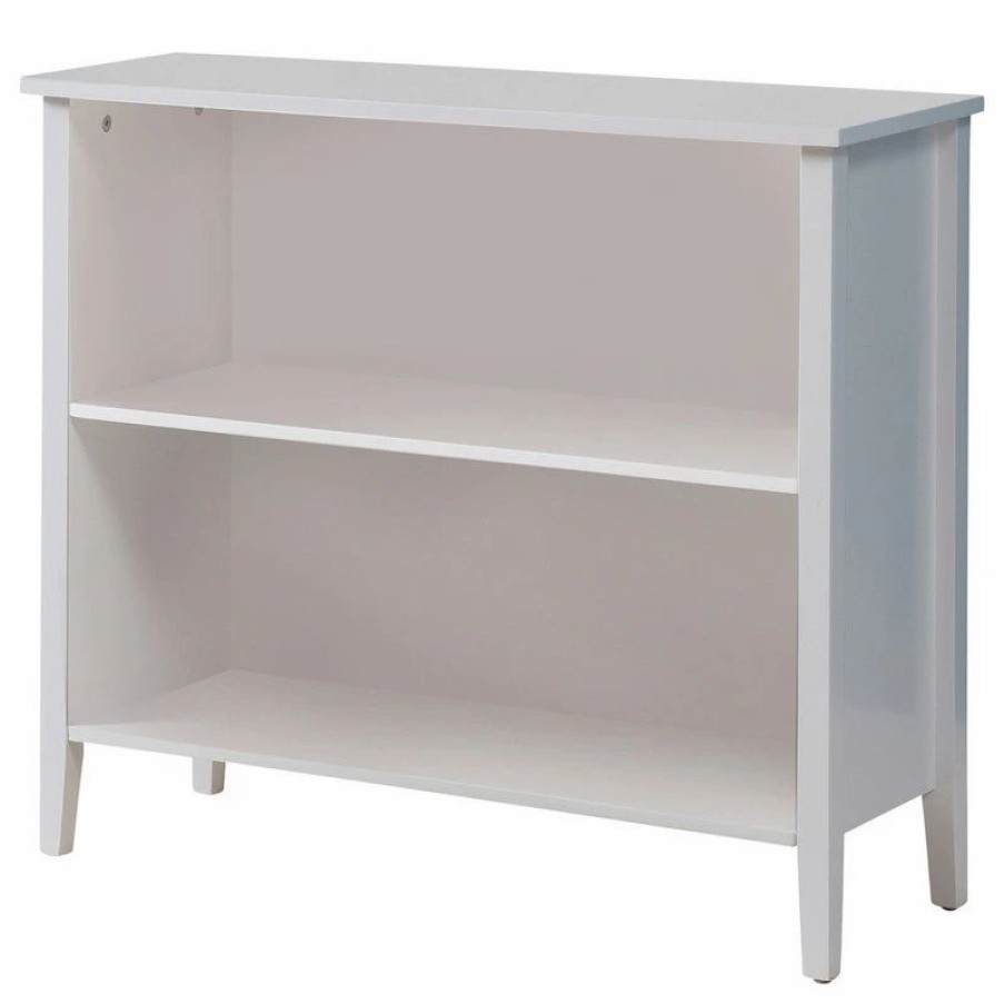 Bookcases * | Pilaster Designs Paris 2-Shelf Bookcase, White