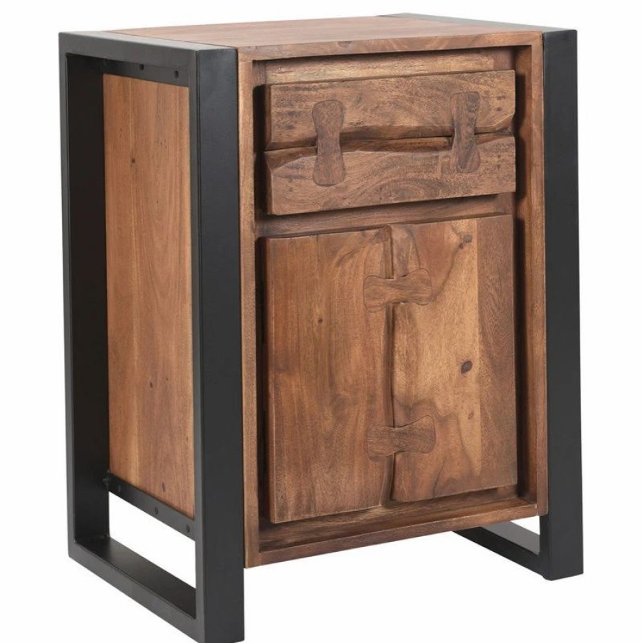 Accent Chests & Cabinets * | Gdfstudio Barker Handcrafted Boho Acacia Wood Cabinet