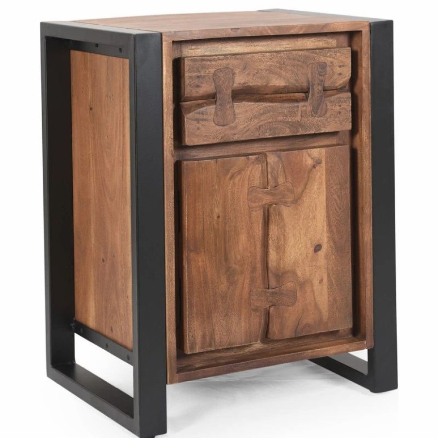 Accent Chests & Cabinets * | Gdfstudio Barker Handcrafted Boho Acacia Wood Cabinet