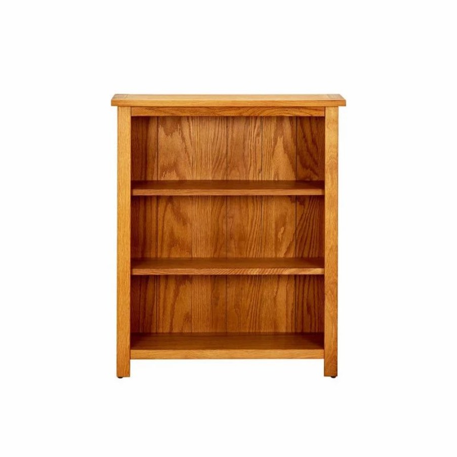 Bookcases * | Vida Xl International B.V. Vidaxl Solid Oak Wood 3-Tier Bookcase Book Shelves Cabinets Display Shelf