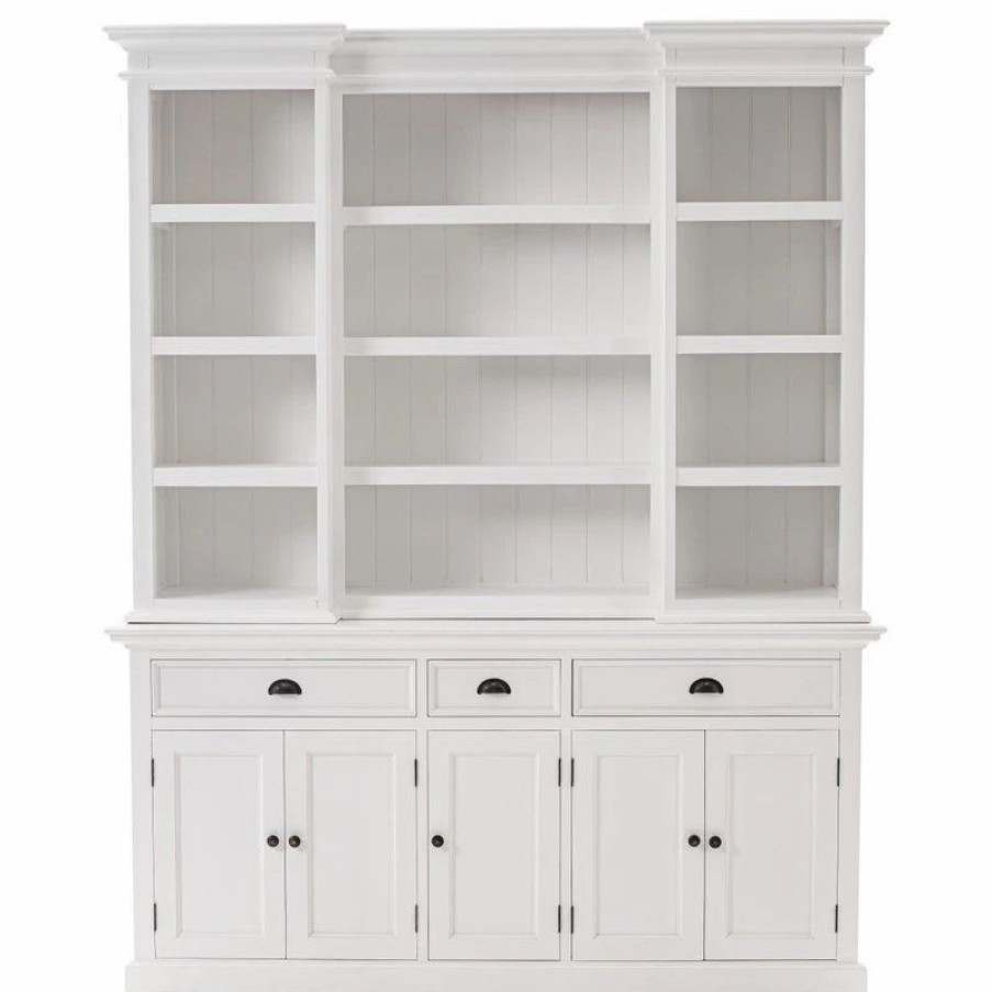 China Cabinets & Hutches * | Novasolo Halifax Kitchen Hutch Cabinet With 5 Doors 3 Drawers