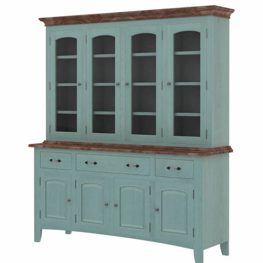 China Cabinets & Hutches * | Sierra Living Concepts Inc Meriden Solid Mahogany Wood Dining Room Farmhouse Buffet With Hutch