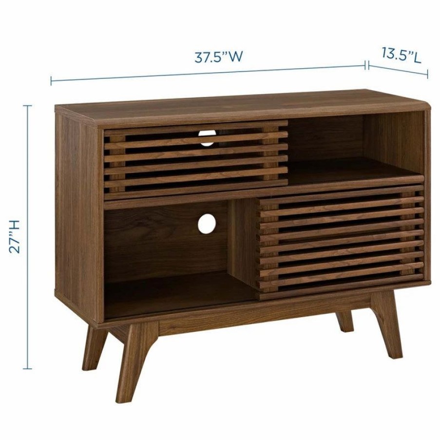 Accent Chests & Cabinets * | Lexmod Render Display Stand, Walnut