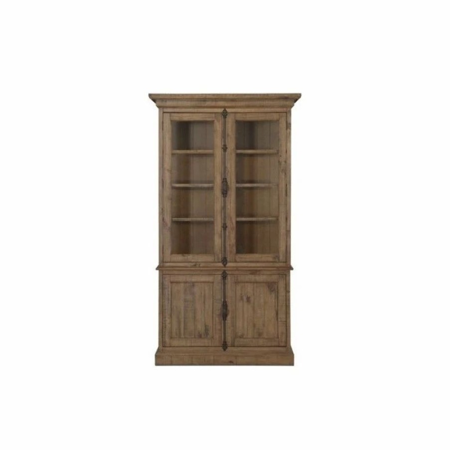 China Cabinets & Hutches * | Magnussen Home Furnishings Magnussen Willoughby China Cabinet In Weathered Barley