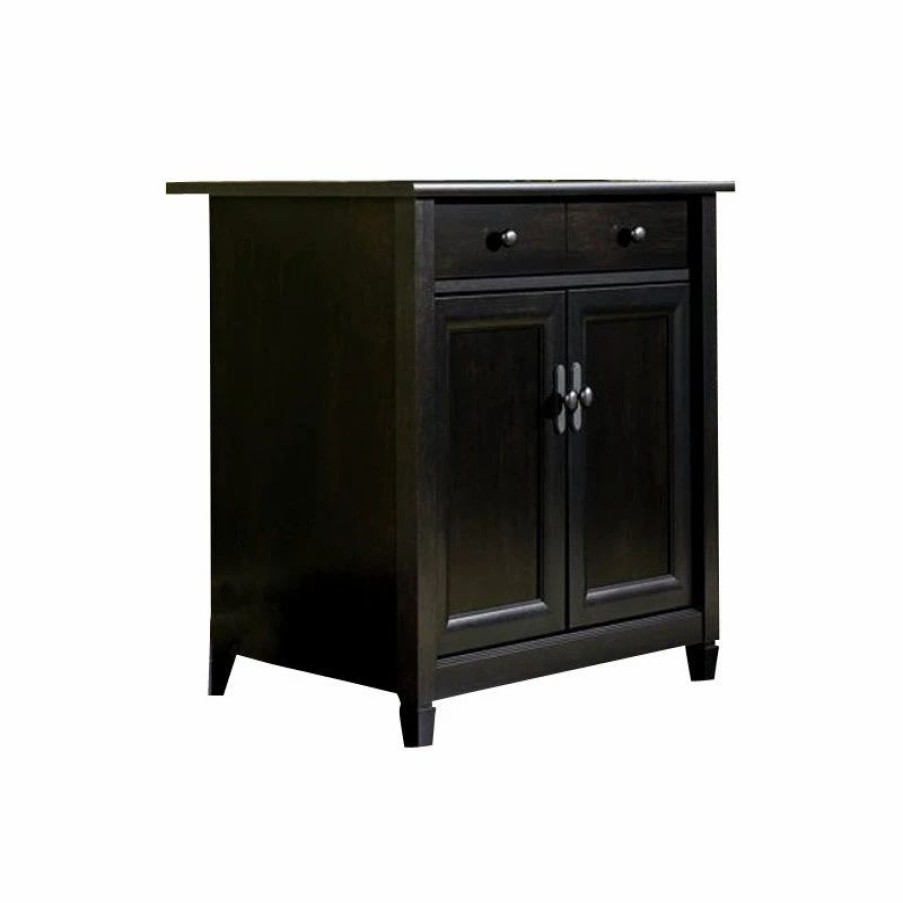 Accent Chests & Cabinets * | Sauder Edge Water Utility Stand In Estate Black