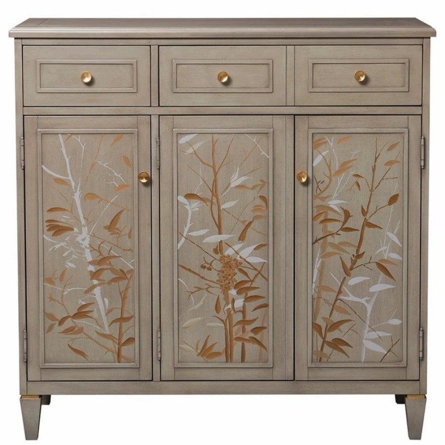 Accent Chests & Cabinets * | Jennifer Taylor Home Dauphin Handpainted Entryway Storage Cabinet, Gray Cashmere