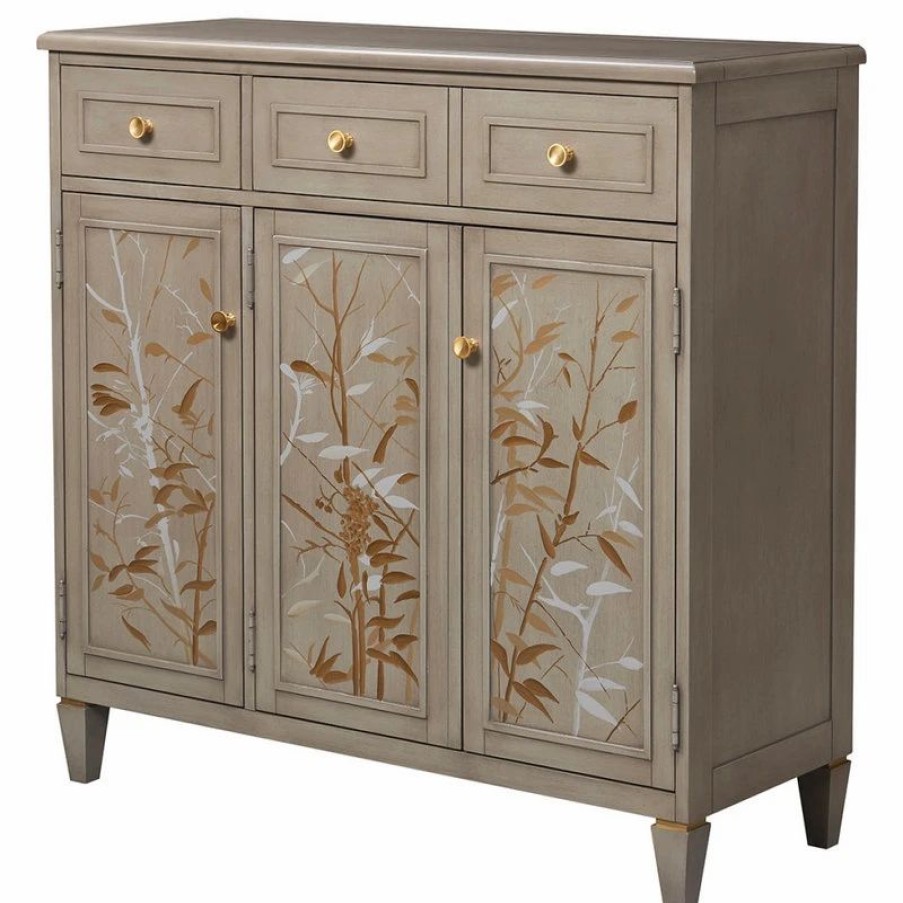 Accent Chests & Cabinets * | Jennifer Taylor Home Dauphin Handpainted Entryway Storage Cabinet, Gray Cashmere