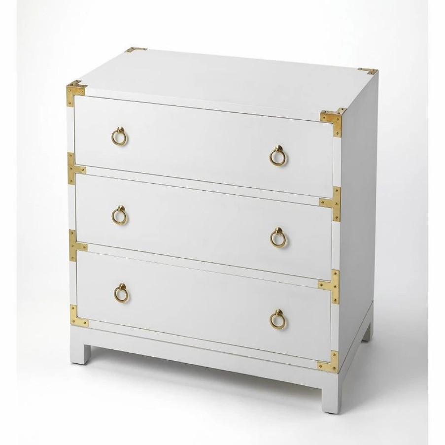 Accent Chests & Cabinets * | Butler Specialty Company Butler Forster Glossy White Chest