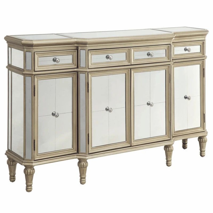 Buffets & Sideboards * | Coast To Coast Imports, Llc 3-Drawer 4-Door Credenza