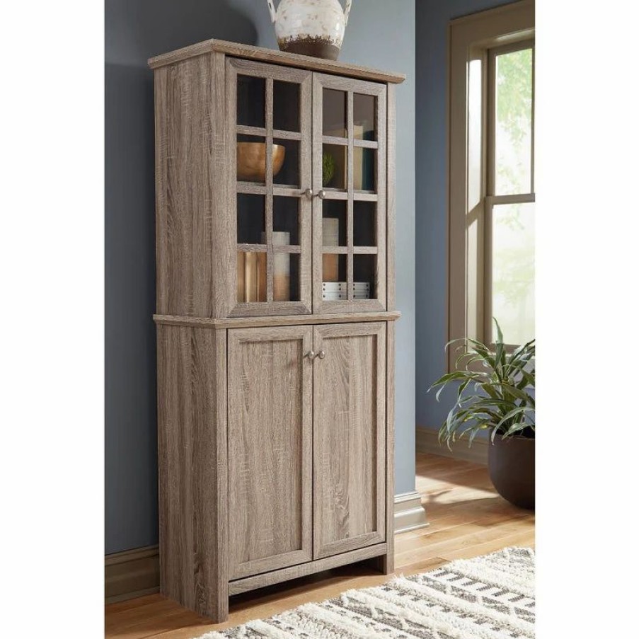 China Cabinets & Hutches * | Ashley Furniture Industries Drewmore Gray Accent Cabinet