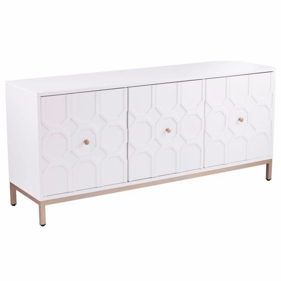 Buffets & Sideboards * | Sei Furniture Grannison Three-Door Accent Cabinet, White