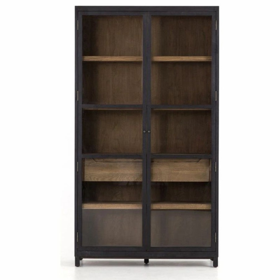 China Cabinets & Hutches * | Four Hands Millie Cabinet-Drifted Black/Drifted Oak