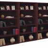 Bookcases * | Bush Business Furniture Series C 5 Shelf 3 Piece Wall Bookcase Set In Mahogany