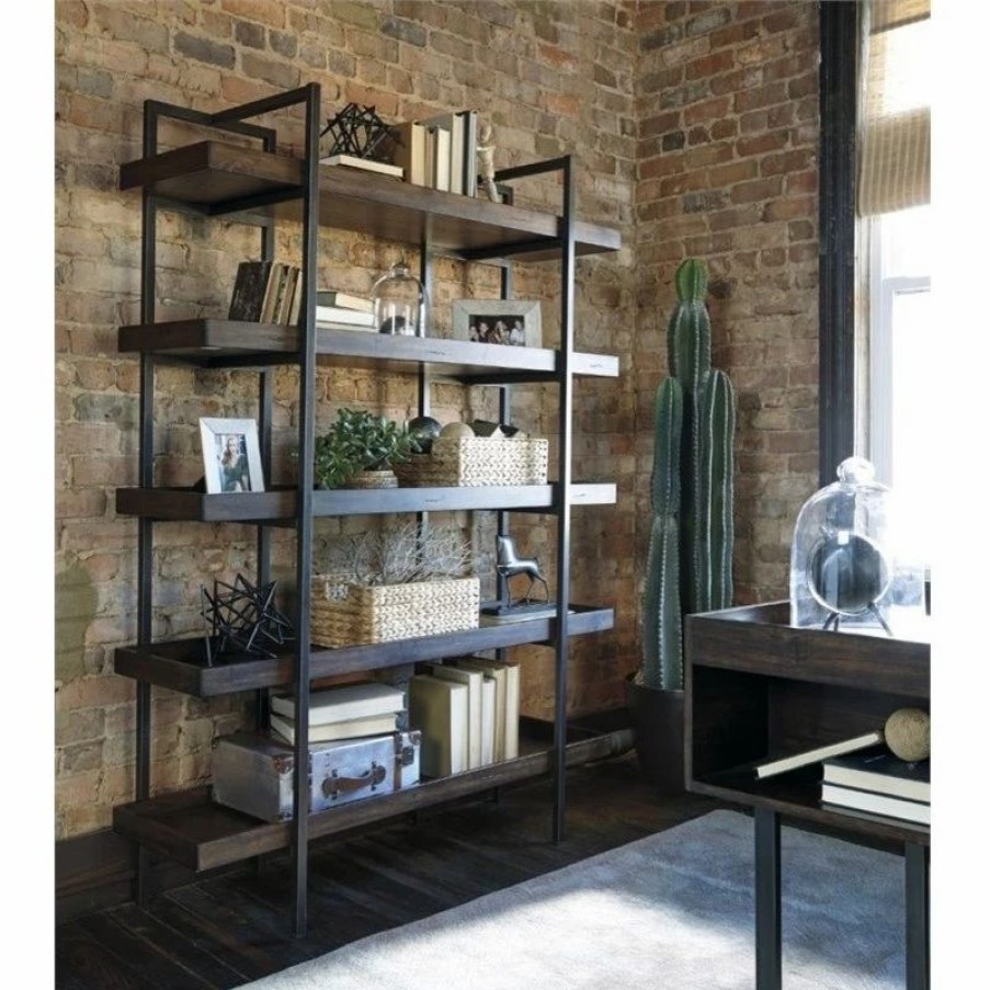 Bookcases * | Ashley Furniture Industries Ashley Furniture Starmore 5 Shelf Bookcase In Brown