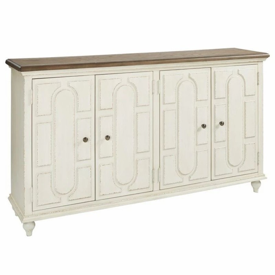 Buffets & Sideboards * | Ashley Furniture Industries Signature Design By Ashley Roranville Accent Cabinet In Antique White