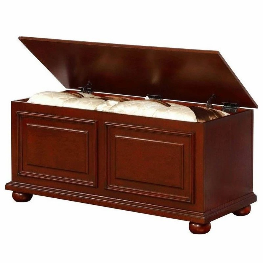 Accent Chests & Cabinets * | Powell Furniture Powell Chadwick Cedar Chest With Cherry Brown Finish 15A7025